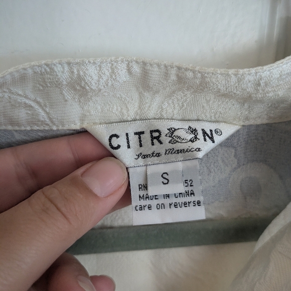 Citron Santa Monica 100% Silk Crane Print Kimono Jacket - Picture 3 of 4